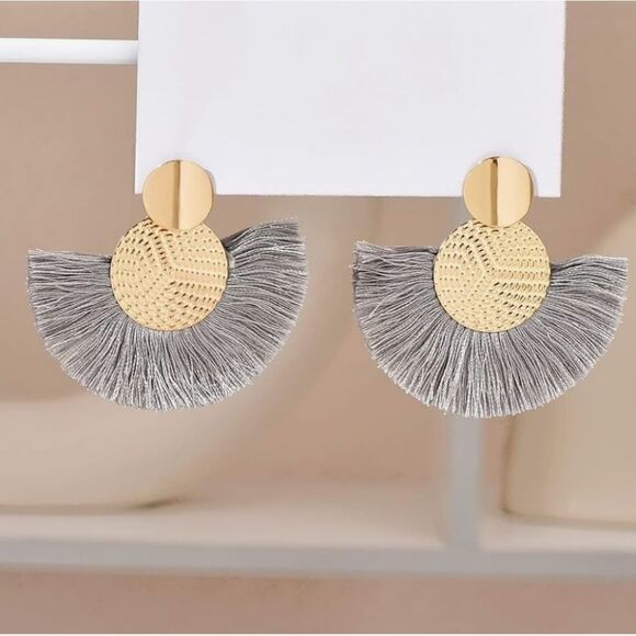 Handmade Colorful Tassel Dangle Earrings - Picture 7 of 10